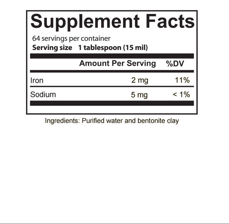 #16 Detoxificant - Supplement Facts Panel